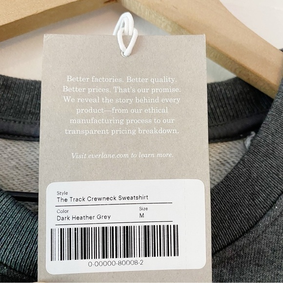 EVERLANE Men’s The Track Crewneck Sweatshirt NEW - Picture 7 of 9